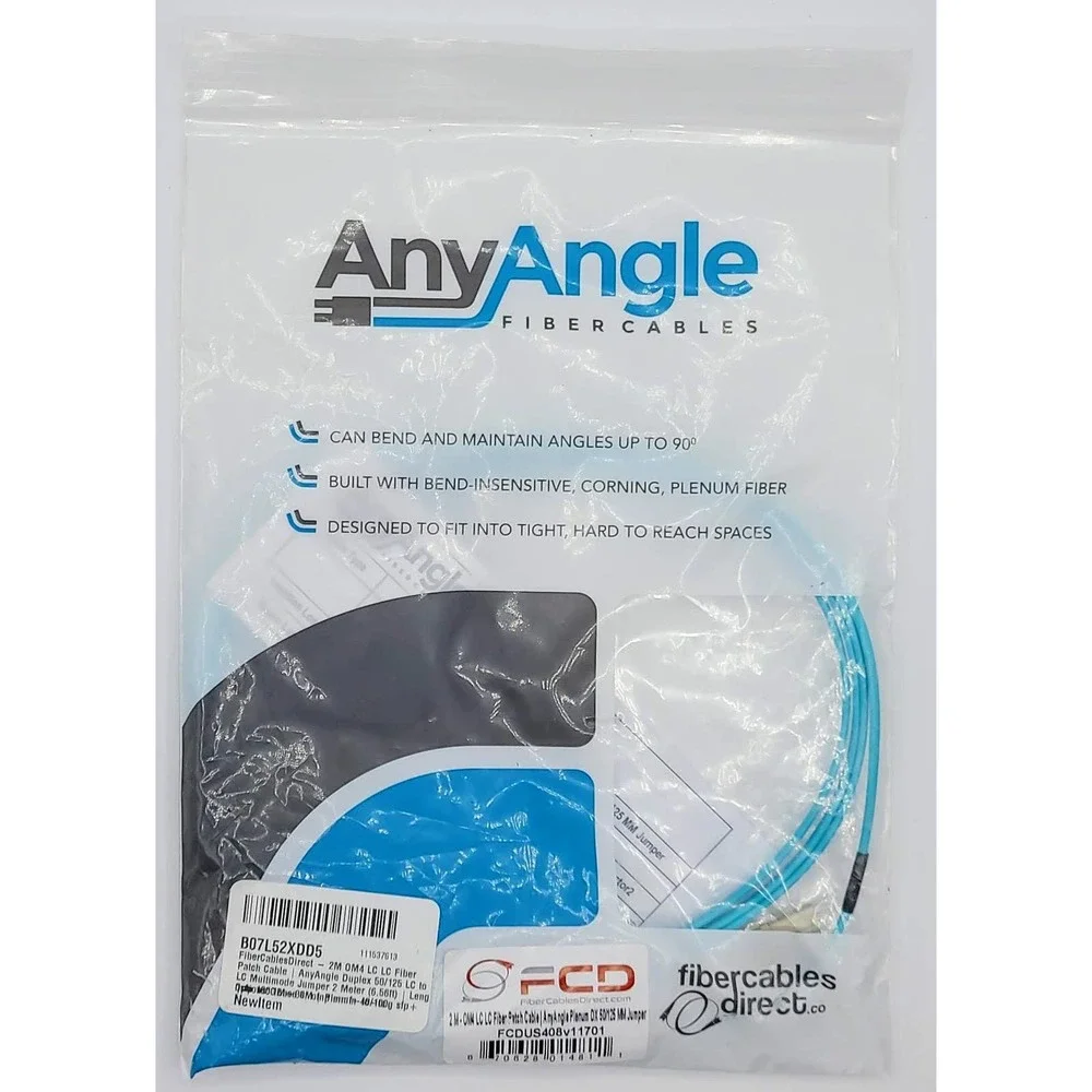 FiberCablesDirect - 2M OM4 LC LC Fiber Patch Cable (6.56ft)